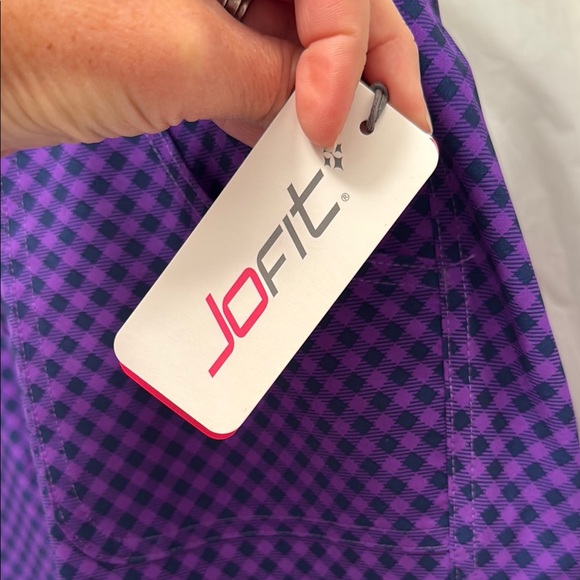 Purple and navy Checkered Golf pants - Picture 7 of 10